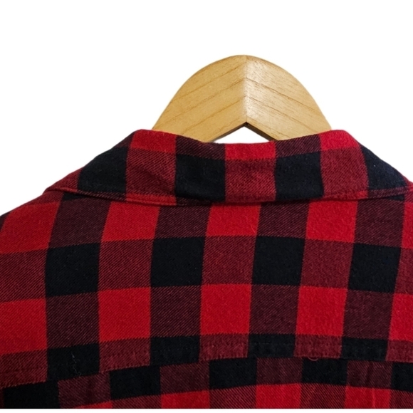 L.L. Bean plaid shearling Jacket lined button down size medium - Picture 7 of 10